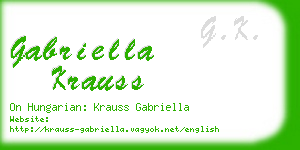 gabriella krauss business card